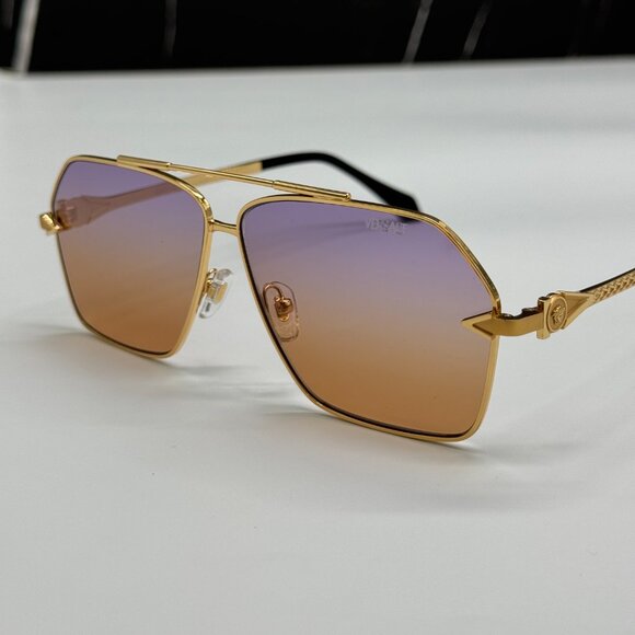 NEW VERSACE VE2284 1002/EL SUNGLASSES WOMEN GOLD/PINK VE2284 1002EL EYEWEAR Versace VE2284 Sunglasses | Select Eyewear main image 2